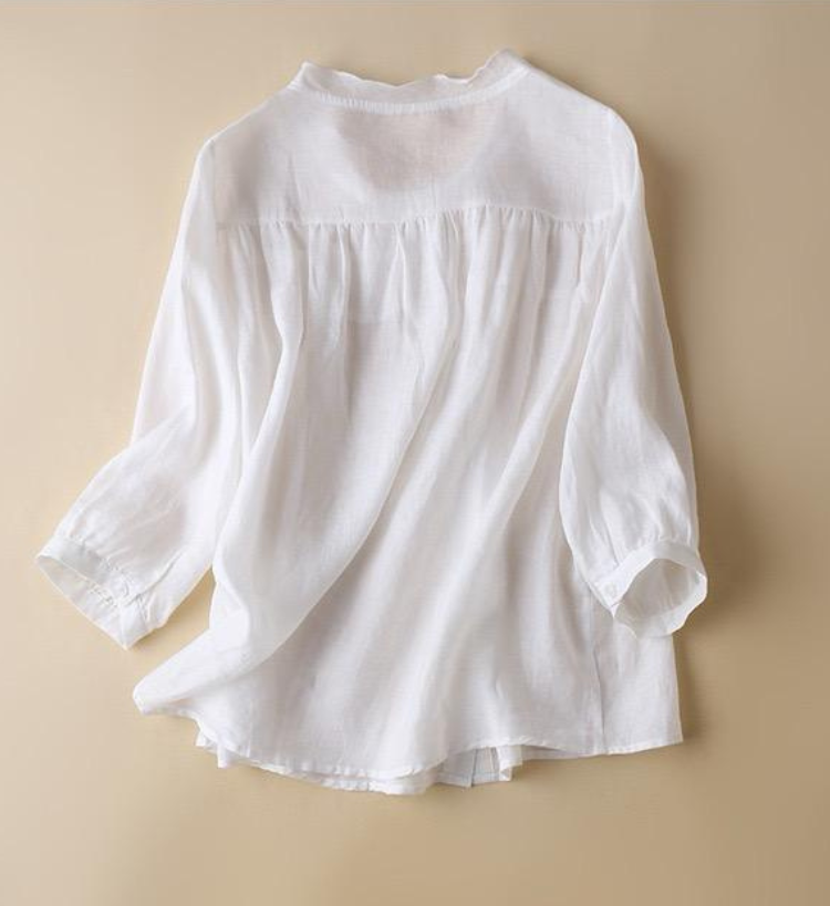 Pure Cotton Shirt With Pleat Work