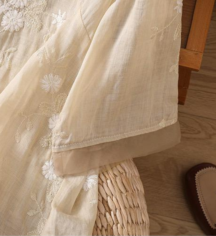 Pure Cotton Embroidered Shirt