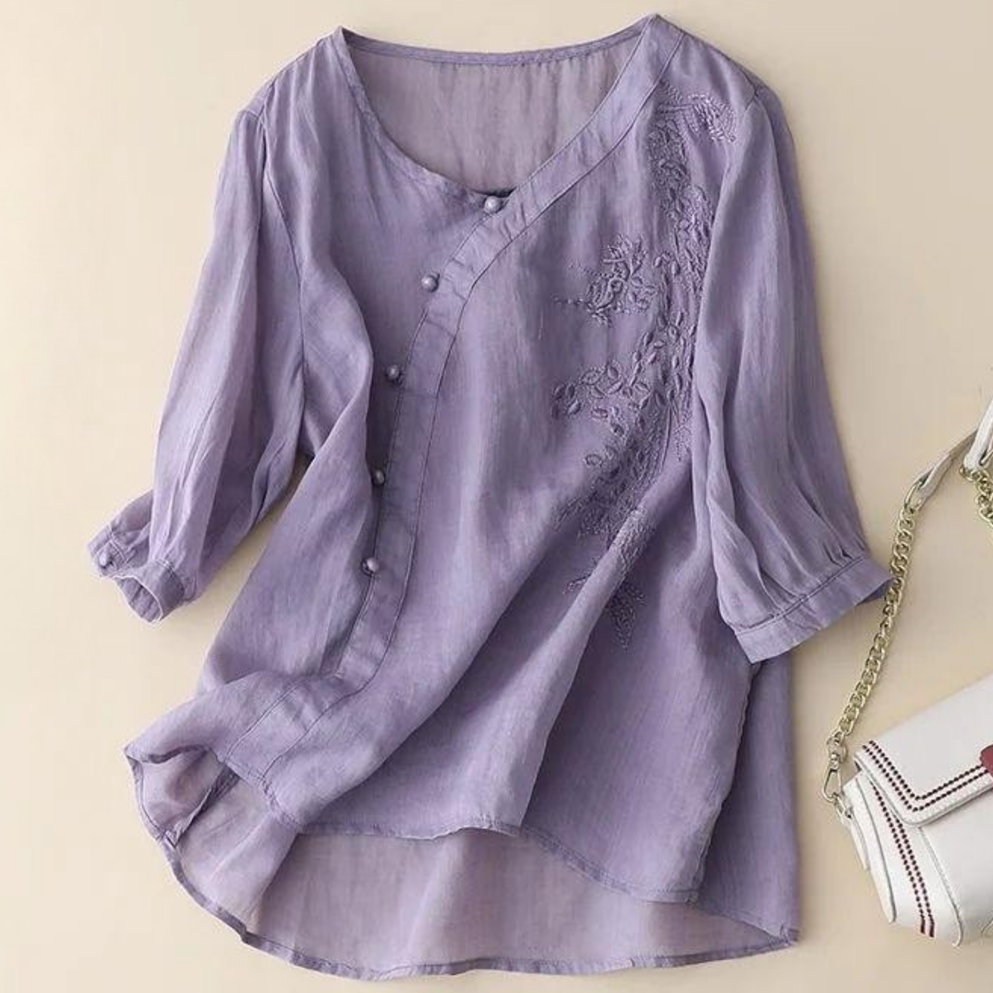 Pure Cotton Embroidered Elegant Top