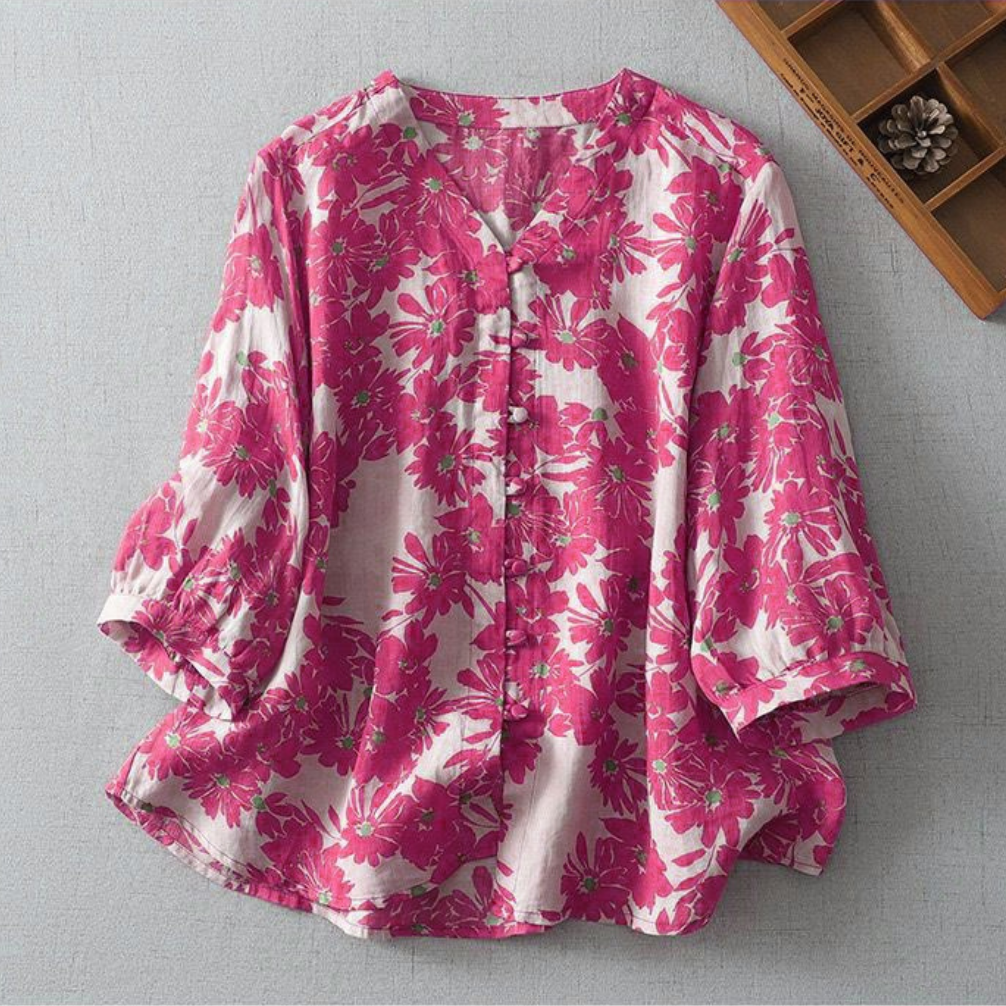 Pure Cotton Flex Floral Printed Shirt